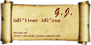 Göllner Józsa névjegykártya